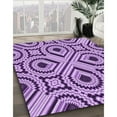 thumbnail image 2 of Ahgly Company Indoor Rectangle Patterned Pastel Purple Pink Area Rugs, 6' x 9', 2 of 6