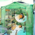 thumbnail image 3 of EAGLE PEAK 8x6 Portable Walk-in Greenhouse with Heater, Pop-up Outdoor Plant Gardening Green House Canopy, Front and Rear Roll-Up Zipper Entry Doors and 2 Large Roll-Up Side Windows, Green, 3 of 7