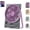 Purple, variant on Ultra Thin Mini USB Rechargeable Card Fan, USB Rechargeable Mini Desktop Fan with Phone Holder & LCD Display, 6 Speeds Strong Wind, Portable Desk Fans for Office, Home, Travel (White)