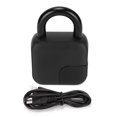 thumbnail image 2 of Fingerprint Lock, Waterproof Long Standby Time Fingerprint Padlock Black with 3 Colors Indicator for Door, 2 of 7