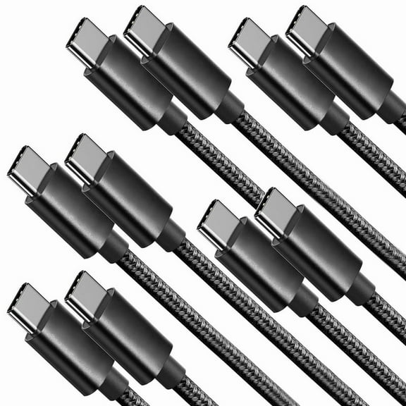 USB C Cable, 5-Pack [10FT] USBC to USBC Cable for iPhone 16 15 Pro Max Car Charger, 60W (3.1A) C to C Cable Fast Charging for Samsung S24/23, iPad, MacBook Air/Pro USBC Charger