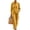 Yellow, variant on Szluipve Women Velvet 2 Piece Outfits Stand Collar Henley Button Long Sleeve Top & Elastic Waist Wide Leg Pants Casual Loungewear Matching Set Beige 2XL