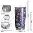 thumbnail image 6 of 20 Oz Pioneer Flower Coffee Tumbler Double Wall Insulated Stainless Steel Water Bottle | Metal Reusable Thermoses Flask with Cup Cap | Leak & Sweat Proof with Anti-Dust Lid, 6 of 7