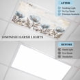thumbnail image 3 of 4 Pack Vintage Poppy Fluorescent Light Covers for Ceiling Lights Blue Flowers Plant Magnetic Ceiling Light Covers Overhead Light Filters for Office Classroom Home, 3 of 9