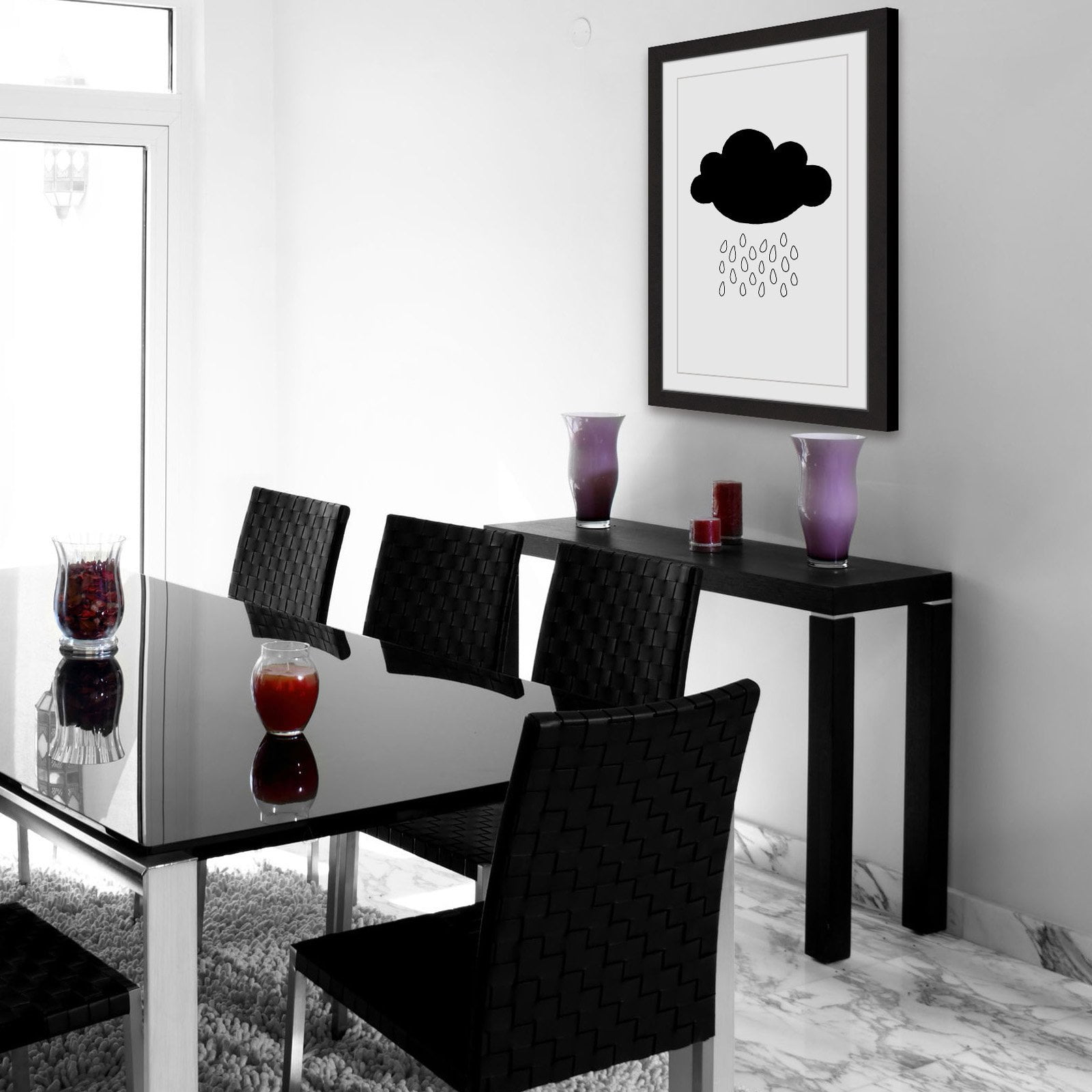 "Black Cloud" Framed Painting Print