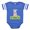 Royal Blue, variant on CafePress - FIN Easter Cow - Cute Infant Baby Football Bodysuit