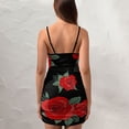 thumbnail image 4 of Ladies Elegant Sling Sleeveless Sexy Dress rose, 4 of 6