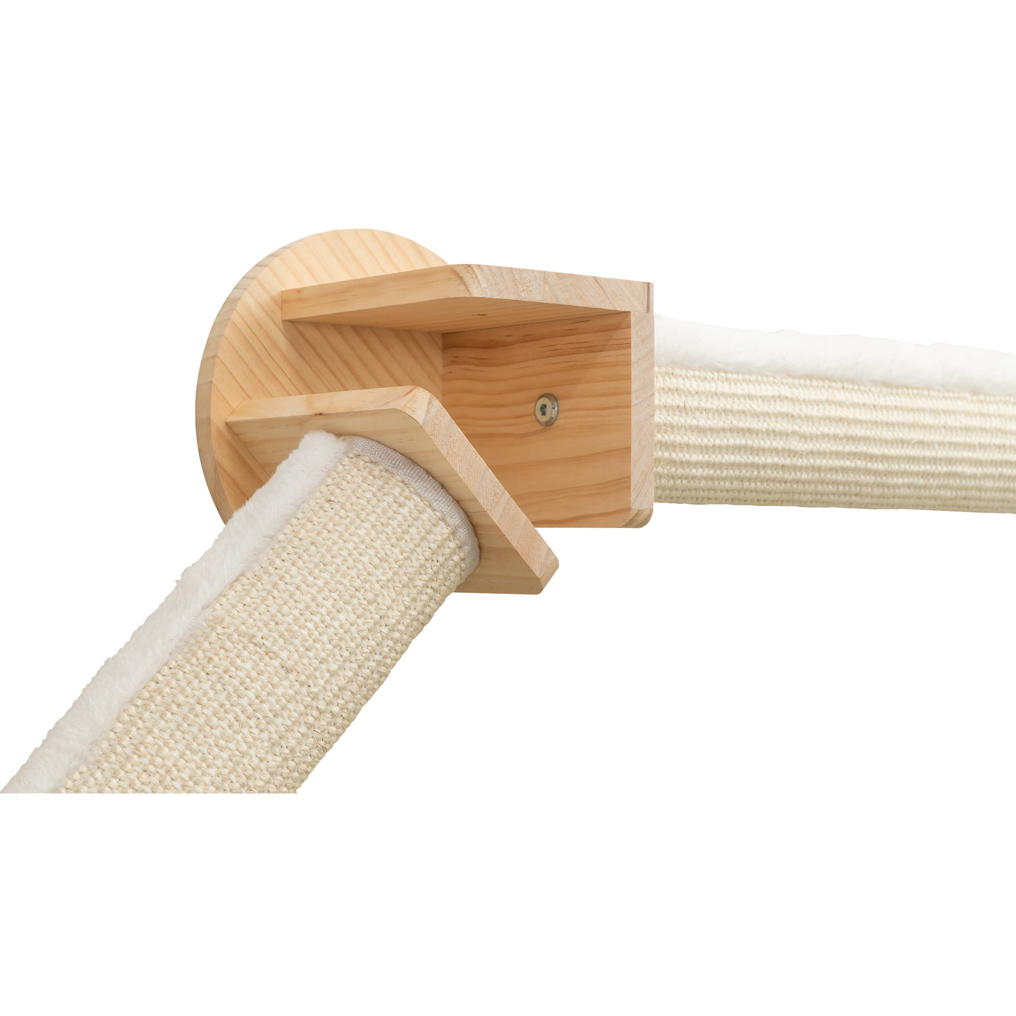 TRIXIE Wall Set 6 Multi-Level Wall Mounted Cat Perch System w-Corner Sisal Posts, Natural