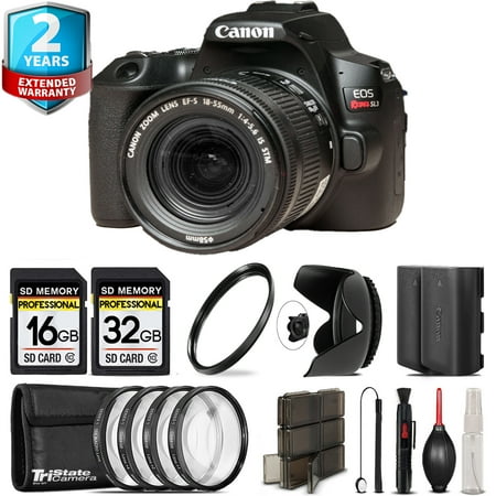 Canon EOS Rebel SL3 Camera (Black)+ 18-55mm IS STM + 4PC Macro Kit + Extra Battery - 48GB