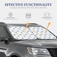 thumbnail image 3 of Kdxio Music Shark Print 2-Piece Sun Shade Front Windshield - Foldable Car Front Window Sunshades for Most Sedans SUV Truck, 3 of 6
