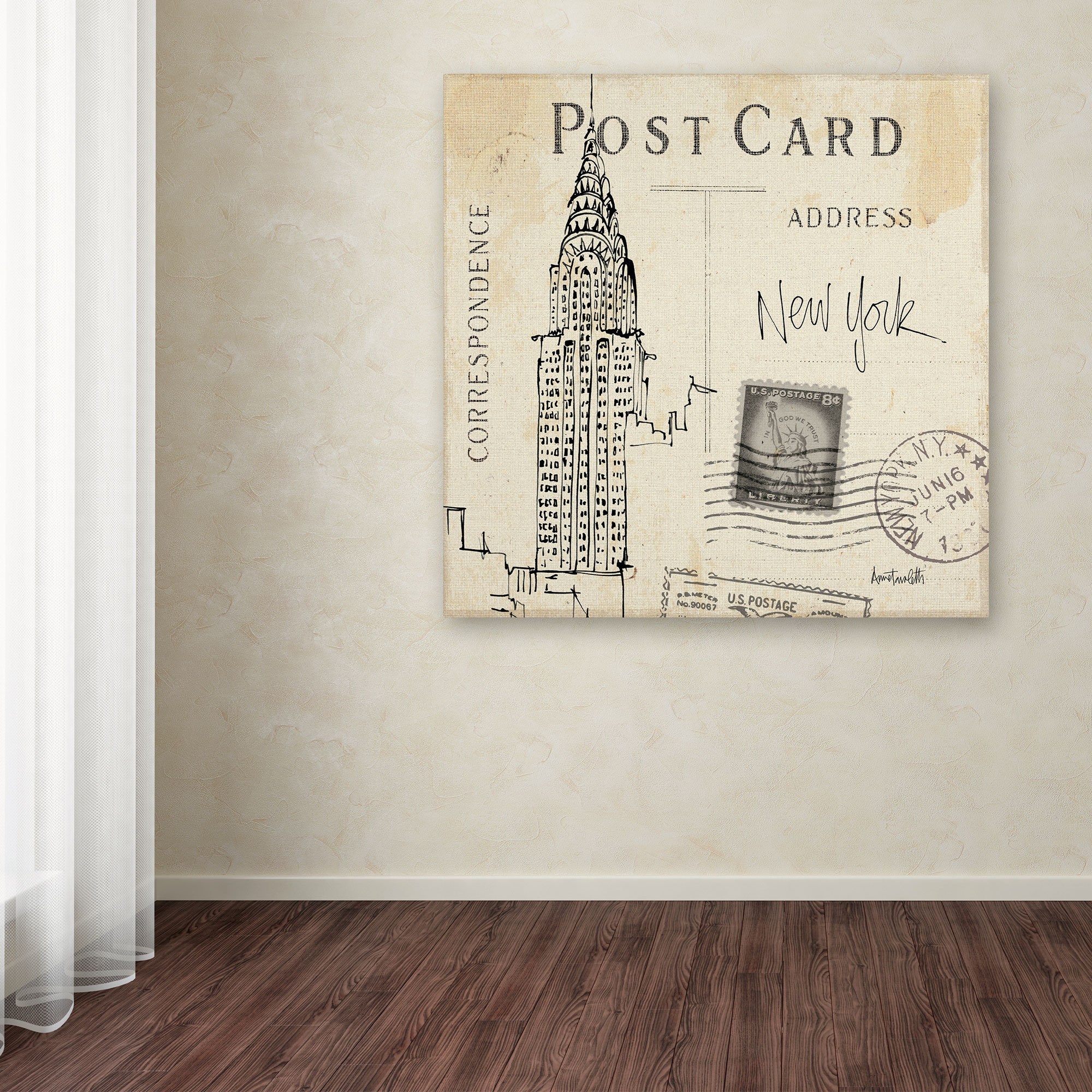 Trademark Fine Art "Postcard Sketches I" Canvas Art by Anne Tavoletti