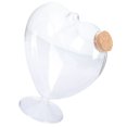 thumbnail image 3 of Minkissy 1Set Heart Shaped Jar Glass Candy Container with Lid for Food Storage and Decoration Transparent Cork Stopper, 3 of 8
