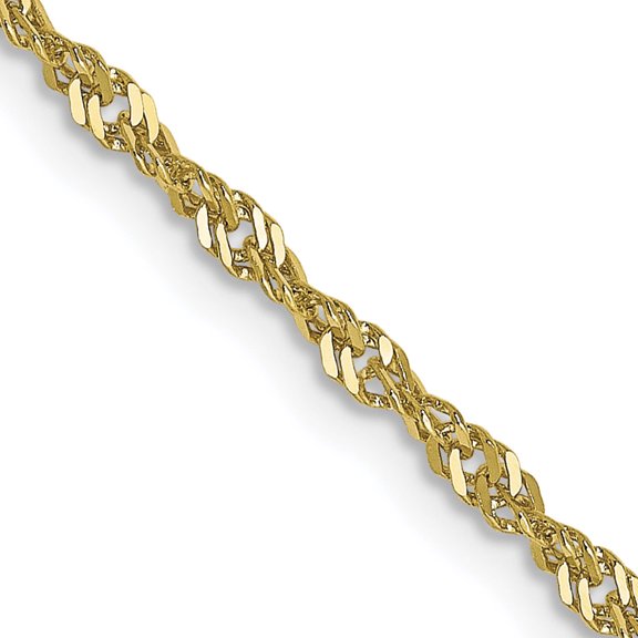 10K Yellow Gold Jbsp's 1.7 mm Singapore Chain (20 X 1.7) Made In Italy 5263-20