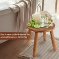 thumbnail image 6 of Round Solid Wooden Step Stool， Garden Stool，11.8''H,Plant Stool ，Wood Legs Detachable for Plant Stand, Kitchen, Bathroom，Bedroom，Livingroom (Walnut, 11.8inch), 6 of 7