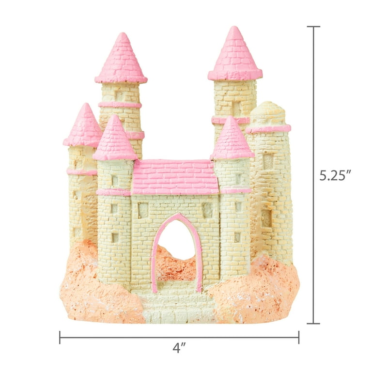 Vibrant Life Resin Aquarium Decor, Princess Castle Ornament, 4.09