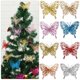 thumbnail image 2 of 10Pcs Mariposas De Navidad Adornos Del Árbol De Una Sola Capa De Oro Polvo De Brillo De La Flor Artificial DIY Crafts Christmas Decor, 2 of 4