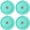Turquoise, variant on Silicone Storage Cover Lids Replacement for Pyrex 7201-PC 4 Cup Glass Bowls, 4 Pack Red