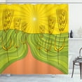thumbnail image 1 of Ambesonne County Shower Curtain, Farmland Agriculture, 69"Wx75"L, Burnt Sienna Yellow, 1 of 3