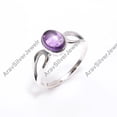 thumbnail image 5 of Amethyst Ring Purple Stone 925 Sterling Silver Handmade Boho Rings Jewelry, 5 of 5