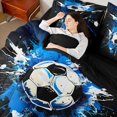 thumbnail image 4 of Castle Fairy Children Teens Soccer Twin Bedding Sets,Ball Game Bedding Comforter Set, 4 of 8