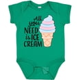 thumbnail image 3 of Inktastic All You Need is Ice Cream with Ice Cream Cone Boys or Girls Baby Bodysuit, 3 of 5