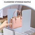 thumbnail image 3 of 2 Pcs Closet Shelf Dividers Storage Organizer for Handbags and Clothes, Iron Partition Shelves for Home and Student Use, 3 of 6