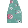 thumbnail image 2 of MKHERT Colorful Owl Table Runner for Office Kitchen Dining Room Wedding Party 16x72 inch, 2 of 4