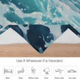 thumbnail image 6 of Abstract Ocean Waves Flannel Blanket for Bed,Travel and Camping, Modernism Blue Marine Super Soft Cozy Blanket for All Seasons 30"x40", 6 of 7