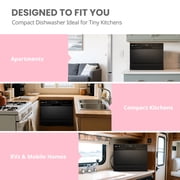 COMFEE Energy Star Countertop Dishwasher, 6 Place Settings & 8 Programs, Speed/Baby-Care/Eco/Glass, Black