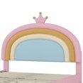 thumbnail image 6 of Jopath Full Size Upholstered Bed, Velvet Princess Platform Bed with Storage Drawer, Rainbow Design for Toddler Kids Teens, 6 of 8