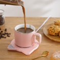 thumbnail image 4 of Taza de café de gato bonito, almohadilla de calentador y tazas, taza de energía eléctrica, almohadilla de calefacción, rosa Feliz Sencillez, 4 of 5
