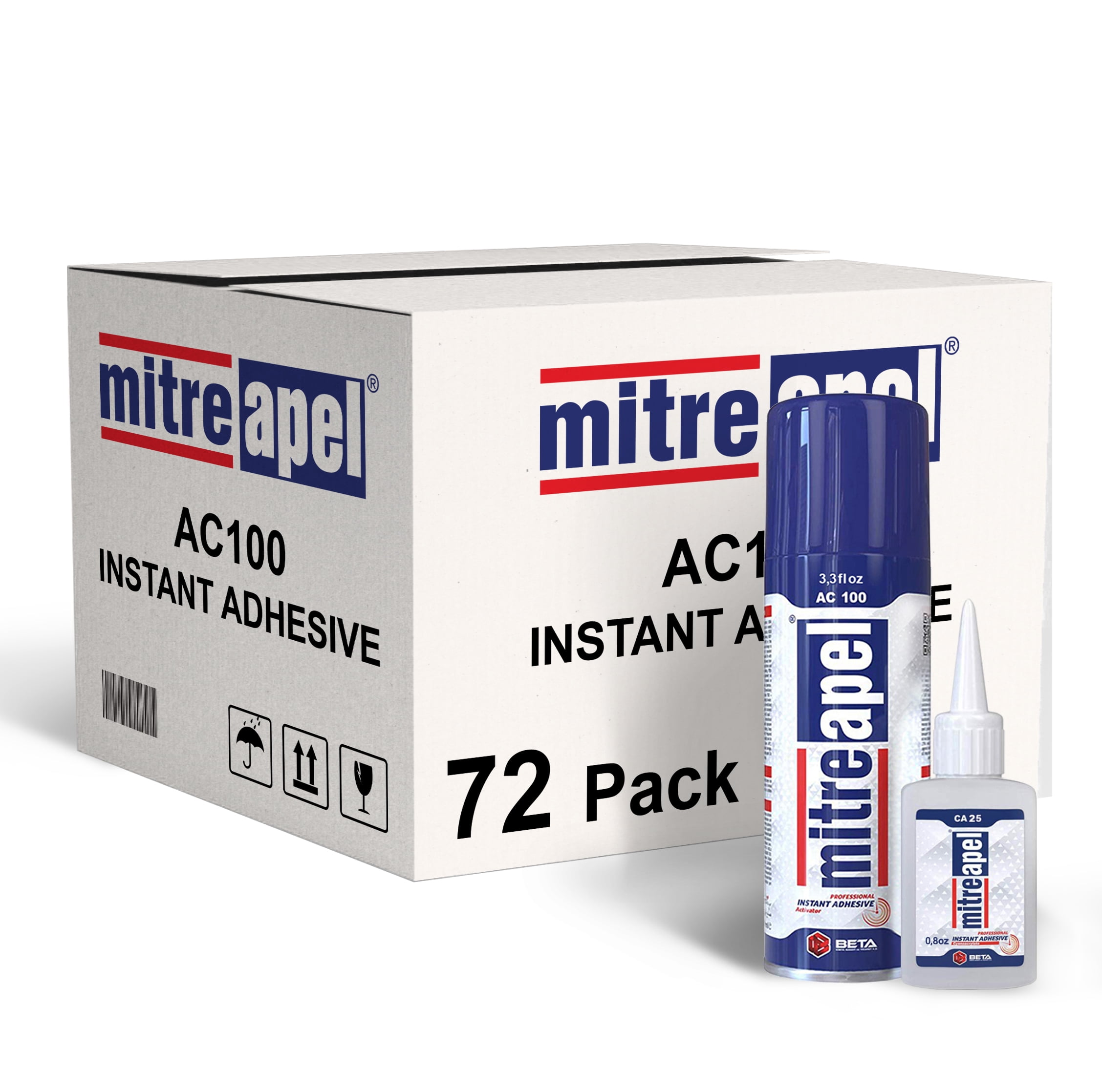 MITREAPEL Super CA Glue with Activator( 72x 0.80 oz. 72 x 3 30 fl oz