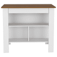 thumbnail image 4 of FM FURNITURE  Ottawa 2 Piece Kitchen Set, Brooklyn Kitchen Island and Virginia Storage Cabinet White/Onyx, 4 of 18