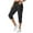 Black, variant on Qulqfy Cotton Women's 2025 Black Capri Casual Cargo High Waisted with Pockets Petite Pants Pants for Teen Girls Packs L