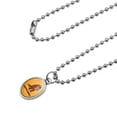 thumbnail image 2 of Let's Roll Armadillo Roller Skates Funny Humor Antiqued Oval Charm Pendant with Chain, 2 of 4