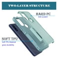thumbnail image 2 of For Moto G Pure / G Power 2022 Case, 2 in 1 Heavy Duty Armor Shockproof Cases,Hisdou Hybrid Dual Layer Rubber Drop Protection Grip Plastic Bumper Sturdy Phone Cover for Moto G Power -Mint Green, 2 of 6