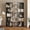 Black, variant on Timagebreze 71" High Diamond Accent Bookshelf ,6-Tier Bookcase with 17 Open Display Shelves for Bedroom,Home Office,Black,46.7"*9.4"*71"