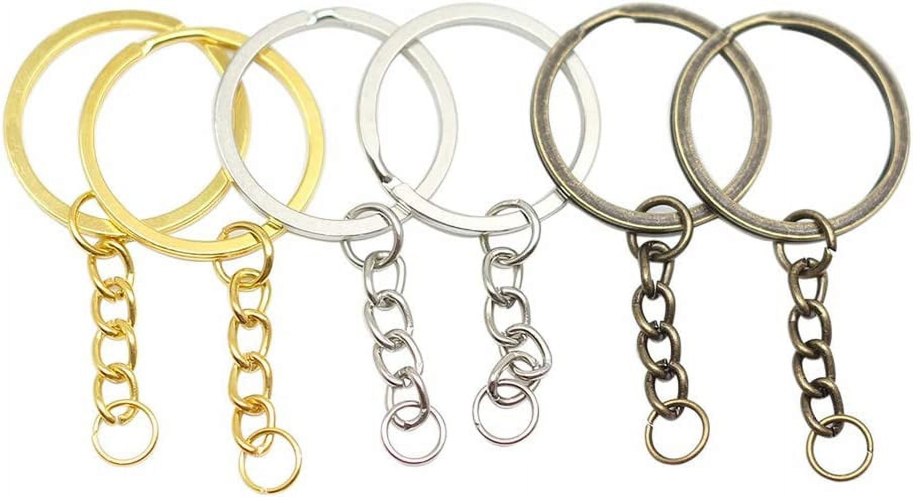 32mm Split Keyring with Heavy Curb Chain Assembly