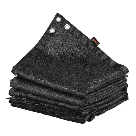 90% Sun Shade Cloth, 10x10 FT Pergola Shade Cover with Stainless Steel Grommets, 140 GSM HDPE UV Block Outdoor Canopy Privacy Screen for Patio, Garden, Backyard, Deck (Black)