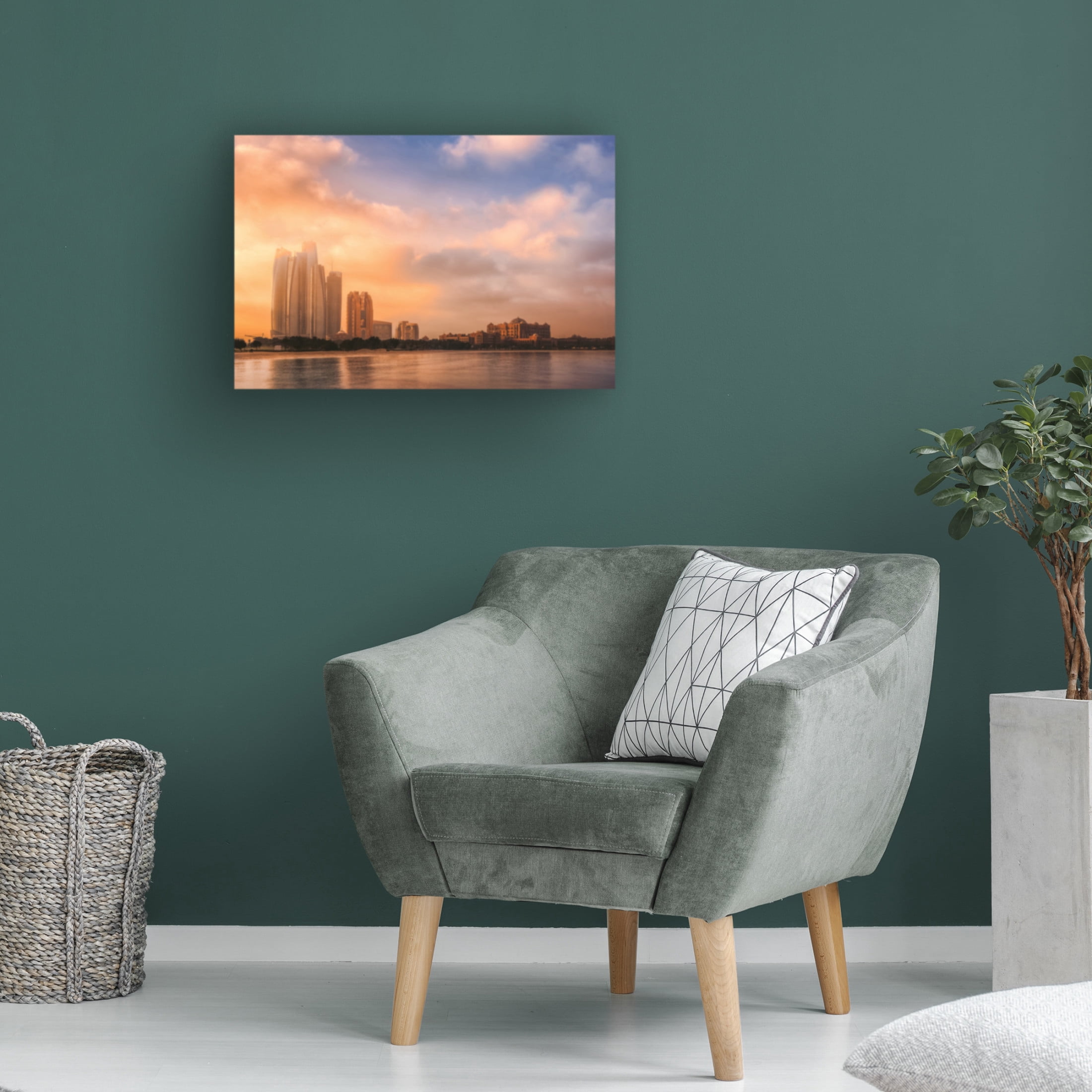 Canvas Wall Art - Mohamed Kazzaz 'Etihad Towers A Emirates Palace, Abu Dhabi, Uae' Wall Art for Living Room, Bedroom, or Office Décor by Trademark Fine Art - 47 x 30 Inches