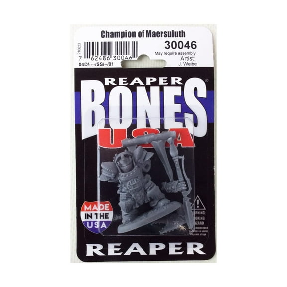 Champion of Maersuluth Miniature Figure 25mm Heroic Scale Reaper Bones USA Reaper Miniatures