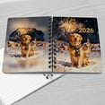 thumbnail image 4 of Golden Retriever Happy New Year 2026 with Fireworks on New Year's Eve Spiral Bound Journal Goldens Dog Lover Gifts Idea 5x7in Spiral Notebook - 12022, 4 of 5