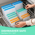 thumbnail image 3 of 24 Pack Reusable Food Storage Bags, Silicone Bags for Food Storage, Leakproof Airtight, BPA Free, Freezer Safe, 3 Sizes Reusable Freezer Bags for Meal Prep, Snacks, Fridge, Travel, 3 of 7
