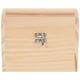 thumbnail image 4 of Cofre del tesoro de madera sin pintar, joyero vintage, pequeño cofre del tesoro, caja de almacenamiento decorativa de madera para juguetes y baratijas., 4 of 7