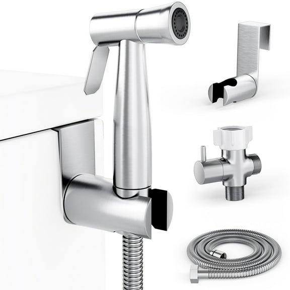 Bidet Sprayer for Toilet, Handheld Sprayer Kit, Cloth Diaper Sprayer Set - Easy to Install - Stainless Steel