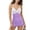 Purple, variant on Fknrydal Womens One Piece Swimsuits V Neck Striped Color Block Jelly Swimdress Adjustable Shoulder Straps Ruched Ruffle Hem Skirted Bathing Suits for Beach Pool Vacation Blue S