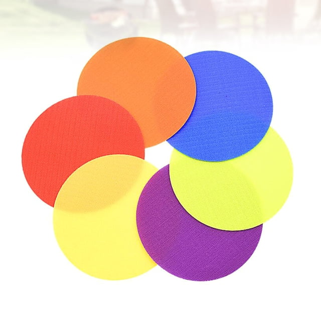LOLIPPYY 30 Pcs Marqueurs de Sol en Tissu Forme Ronde Couleurs Assorties pour Usage Domestique