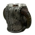thumbnail image 3 of Ebros Viking Ram Horned Warrior Skull With Battle Helmet Tankard Cup Mug 13oz, 3 of 9