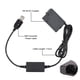 thumbnail image 4 of Adaptador Andoer DR-E8 Kit de alimentación USB Adaptador de CA Reemplazo de acoplador de CC Batería simulada Entrada USB única Compatible con Canon Rebel T3i T2i T4i T5i EOS 550D 600D 650D 700D Kiss X, 4 of 7