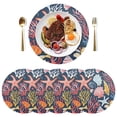 thumbnail image 5 of Ryvnso Seashells Corals and Starfishes Round Plate Mats Dining Table Placemat Set of 4 for Holiday Decoration, 5 of 7